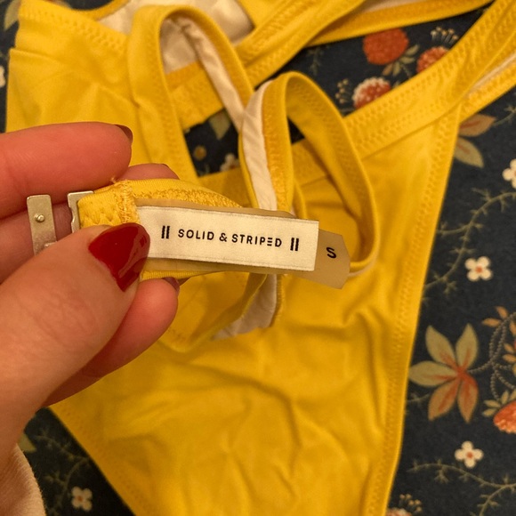 💛Solid & Striped Yellow Bikini💛 - Picture 4 of 5